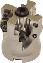 Millstar - 1-1/2" Cutter Diam, 0.04" Max Depth of Cut, Indexable High-Feed Face Mill - 1/2" Arbor Hole Diam - Eagle Tool & Supply