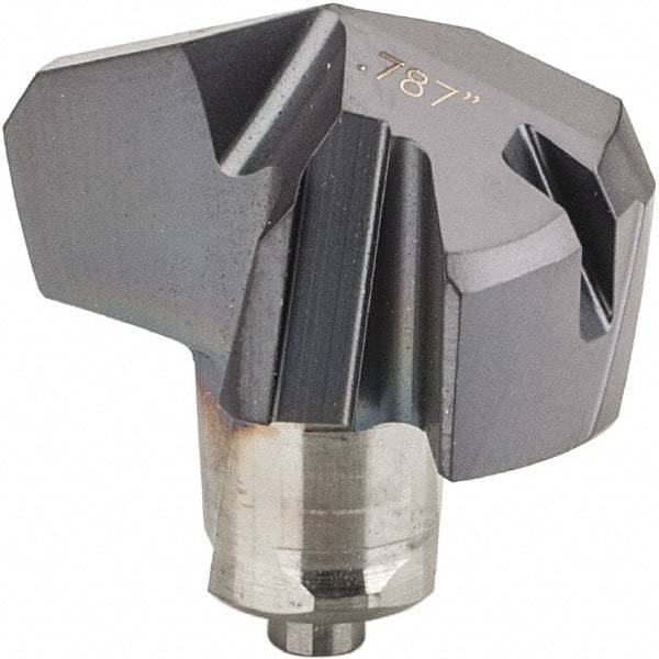 Iscar - Series ICK, 0.787" Diam Grade IC908 140° Replaceable Drill Tip - Carbide, TiAlN Finish, 20 Seat Size, Through Coolant - Eagle Tool & Supply