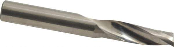 Onsrud - 3/8" Cutting Diam x 1-1/8" Length of Cut, 1 Flute, Upcut Spiral Router Bit - Uncoated, Right Hand Cut, Solid Carbide, 3" OAL x 3/8" Shank Diam, Single Edge, 21° Helix Angle - Eagle Tool & Supply