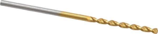Guhring - 1.5mm 130° Cobalt Jobber Drill - TiN Finish, Right Hand Cut, Parabolic Flute, Straight Shank, 1-9/16" OAL, Standard Point - Eagle Tool & Supply