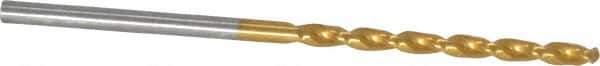 Guhring - 2mm 130° Cobalt Jobber Drill - TiN Finish, Right Hand Cut, Parabolic Flute, Straight Shank, 1-15/16" OAL, Standard Point - Eagle Tool & Supply