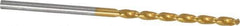 Guhring - 2mm 130° Cobalt Jobber Drill - TiN Finish, Right Hand Cut, Parabolic Flute, Straight Shank, 1-15/16" OAL, Standard Point - Eagle Tool & Supply