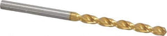 Guhring - 4.2mm 130° Cobalt Jobber Drill - TiN Finish, Right Hand Cut, Parabolic Flute, Straight Shank, 2-15/16" OAL, Standard Point - Eagle Tool & Supply