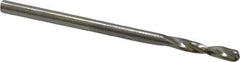 Guhring - 2.05mm 130° Parabolic Flute High Speed Steel Screw Machine Drill Bit - Bright Finish, Right Hand Cut, 12mm Flute Length, 38mm OAL, Standard Point, Straight Shank - Eagle Tool & Supply