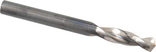 Guhring - 6mm 130° Parabolic Flute High Speed Steel Screw Machine Drill Bit - Bright Finish, Right Hand Cut, 28mm Flute Length, 66mm OAL, Standard Point, Straight Shank - Eagle Tool & Supply