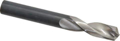 Guhring - 11.4mm 130° Parabolic Flute High Speed Steel Screw Machine Drill Bit - Bright Finish, Right Hand Cut, 47mm Flute Length, 95mm OAL, Standard Point, Straight Shank - Eagle Tool & Supply