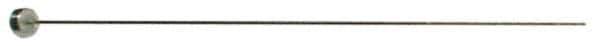 Gibraltar - 2mm Pin Diam, 4mm Head Diam x 2mm Head Height, 125mm OAL, Straight Ejector Pin - Steel, 123mm Pin Length - Eagle Tool & Supply