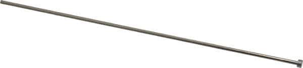 Gibraltar - 1/8" Pin Diam, 1/4" Head Diam x 1/8" Head Height, 10" OAL, Straight Ejector Pin - Steel, 9-7/8" Pin Length - Eagle Tool & Supply