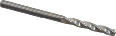 Guhring - 3mm 150° Solid Carbide Jobber Drill - Bright Finish, Right Hand Cut, Spiral Flute, Straight Shank, 46mm OAL, Standard Point - Eagle Tool & Supply