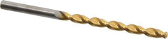 Guhring - 13/64" 130° Solid Carbide Jobber Drill - TiN Finish, Right Hand Cut, Parabolic Flute, Straight Shank, 3-5/8" OAL, Standard Point - Eagle Tool & Supply