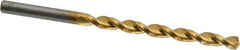 Guhring - #4 130° Solid Carbide Jobber Drill - TiN Finish, Right Hand Cut, Parabolic Flute, Straight Shank, 95.25mm OAL, Standard Point - Eagle Tool & Supply