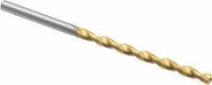 Guhring - #24 130° Solid Carbide Jobber Drill - TiN Finish, Right Hand Cut, Parabolic Flute, Straight Shank, 3-1/8" OAL, Standard Point - Eagle Tool & Supply