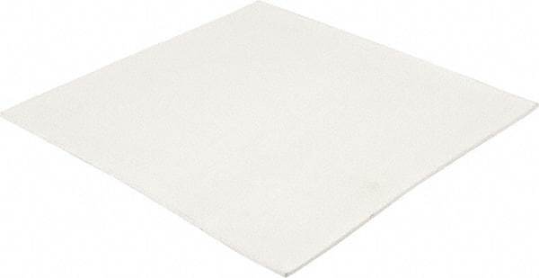 Made in USA - 12" Long, 12" Wide, 0.093" Thick, Buna-N Rubber Foam Sheet - 50 to 60 Durometer, White, -20 to 180°F, 1,000 to 1,200 psi Tensile Strength, Stock Length - Eagle Tool & Supply