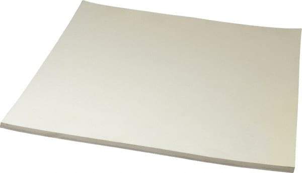 Made in USA - 12" Long, 12" Wide, 1/4" Thick, Buna-N Rubber Foam Sheet - 50 to 60 Durometer, White, -20 to 180°F, 1,000 to 1,200 psi Tensile Strength, Stock Length - Eagle Tool & Supply