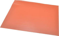 Made in USA - 12" Long, 12" Wide, 0.031" Thick, Silicone Rubber Foam Sheet - 20 Durometer, Orange-Red, -40 to 300°F, 650 psi Tensile Strength, Plain Backing, Stock Length - Eagle Tool & Supply
