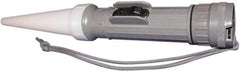 Fulton - White Industrial/Tactical Flashlight - Gray Plastic Body, 2 D Batteries Not Included - Eagle Tool & Supply