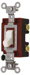 Hubbell Wiring Device-Kellems - 2 Pole, 120 to 277 VAC, 20 Amp, Industrial Grade, Toggle, Wall and Dimmer Light Switch - 1-5/16 Inch Wide x 4-1/16 Inch High - Eagle Tool & Supply