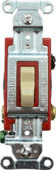 Hubbell Wiring Device-Kellems - 3 Pole, 120 to 277 VAC, 20 Amp, Industrial Grade, Toggle, Wall and Dimmer Light Switch - 1-5/16 Inch Wide x 4-1/16 Inch High - Eagle Tool & Supply