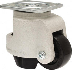 Sunnex - 1-1/4" Wide, Nylon Swivel Caster - 1,000 Lb Capacity, Top Plate Mount, 3.74" x 3.74" Plate, Ball Bearing - Eagle Tool & Supply