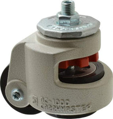 Sunnex - 1-1/4" Wide, Nylon Swivel Caster - 1,000 Lb Capacity, Threaded Stem Mount, 3.74" x 3.74" Plate, Ball Bearing - Eagle Tool & Supply