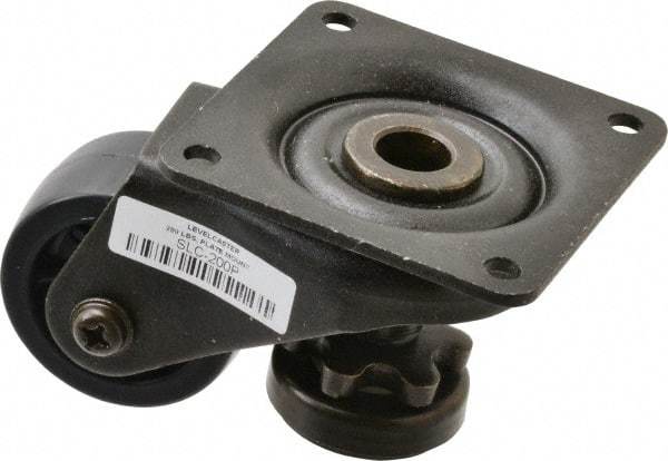 Sunnex - 1" Wide, Nylon Swivel Caster - 200 Lb Capacity, Top Plate Mount, 2.87" x 2.87" Plate, Ball Bearing - Eagle Tool & Supply