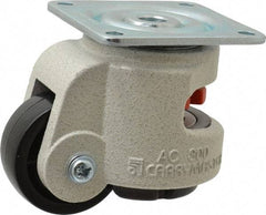 Sunnex - 7/8" Wide, Nylon Swivel Caster - 300 Lb Capacity, Top Plate Mount, 2.87" x 2.87" Plate, Ball Bearing - Eagle Tool & Supply