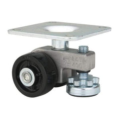 Sunnex - 13/16" Wide, Nylon Swivel Caster - 400 Lb Capacity, Top Plate Mount, 3.54" x 3.54" Plate, Ball Bearing - Eagle Tool & Supply