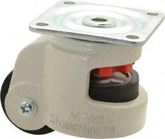 Sunnex - 1-1/8" Wide, Nylon Swivel Caster - 600 Lb Capacity, Top Plate Mount, 3.54" x 3.54" Plate, Ball Bearing - Eagle Tool & Supply