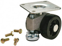 Sunnex - 1" Wide, Nylon Swivel Caster - 800 Lb Capacity, Top Plate Mount, 3.54" x 3.54" Plate, Ball Bearing - Eagle Tool & Supply