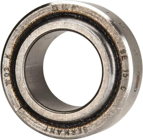 SKF - 15mm Bore Diam, 4,050 Lb Dynamic Capacity, Spherical Plain Bearing - 10,125 Lb Static Load Capacity - Eagle Tool & Supply