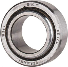 SKF - 17mm Bore Diam, 5,040 Lb Dynamic Capacity, Spherical Plain Bearing - 12,600 Lb Static Load Capacity - Eagle Tool & Supply