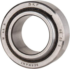 SKF - 20mm Bore Diam, 7,088 Lb Dynamic Capacity, Spherical Plain Bearing - 17,550 Lb Static Load Capacity - Eagle Tool & Supply