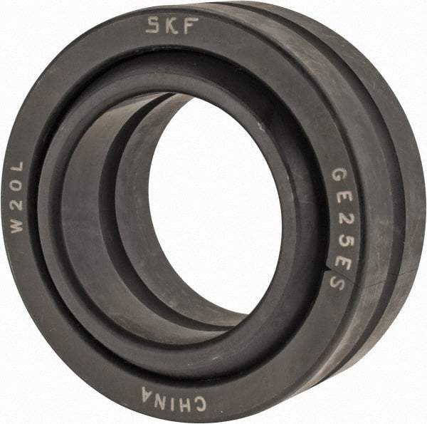 SKF - 25mm Bore Diam, 10,800 Lb Dynamic Capacity, Spherical Plain Bearing - 54,000 Lb Static Load Capacity - Eagle Tool & Supply