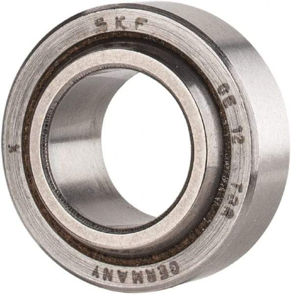 SKF - 12mm Bore Diam, 3,375 Lb Dynamic Capacity, Spherical Plain Bearing - 6,749 Lb Static Load Capacity - Eagle Tool & Supply