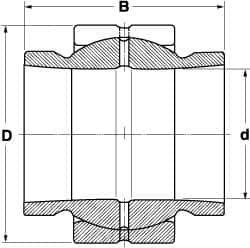 SKF - 16mm Bore Diam, 3,960 Lb Dynamic Capacity, Spherical Plain Bearing - Exact Industrial Supply