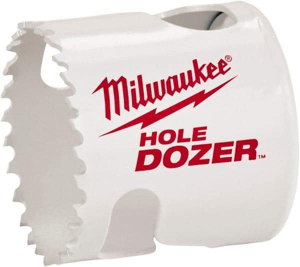 Milwaukee Tool - 1-7/16" Diam, 1-1/2" Cutting Depth, Hole Saw - Bi-Metal Saw, Toothed Edge - Eagle Tool & Supply