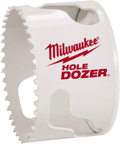 Milwaukee Tool - 1-3/4" Diam, 1-1/2" Cutting Depth, Hole Saw - Bi-Metal Saw, Toothed Edge - Eagle Tool & Supply