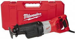Milwaukee Tool - 2,800 Strokes per Minute, 1-1/4 Inch Stroke Length, Electric Reciprocating Saw - 120 Volts, 15 Amps, 1 Blade - Eagle Tool & Supply