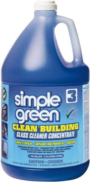 Simple Green - 1 Gal Bottle Unscented Glass Cleaner - Concentrated, Use on Glass Surfaces - Eagle Tool & Supply