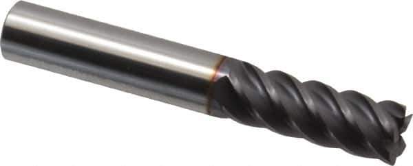 Niagara Cutter - 3/8", 5 Flute, Single End, Solid Carbide, 0.02" Corner Radius End Mill - 2-1/2" OAL, 45° Helix, Right Hand Flute, 1" LOC, Right Hand Cut - Eagle Tool & Supply