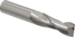 SGS - 5/8", 1-5/8" LOC, 5/8" Shank Diam, 3-3/4" OAL, 2 Flute, Solid Carbide Square End Mill - Single End, Uncoated, Spiral Flute, 35° Helix, Centercutting, Right Hand Cut, Right Hand Flute, Series 47 - Eagle Tool & Supply
