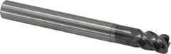 OSG - 12mm, 4 Flute, Single End, Solid Carbide, 2mm Corner Radius End Mill - 110mm OAL, 45° Helix, Right Hand Flute, 18mm LOC, Right Hand Cut, 36mm Extended Reach - Eagle Tool & Supply