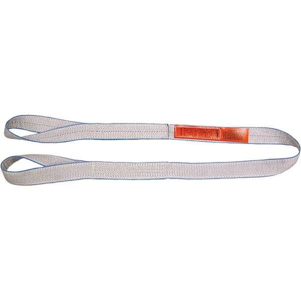 Lift-All - 6' Long x 4" Wide, 6,400 Lb Vertical Capacity, Polyester Web Sling - 5,000 Lb Choker Capacity - Eagle Tool & Supply