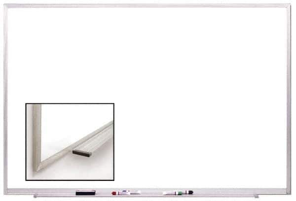 Ghent - 48-1/2" High x 96-1/2" Wide Acrylic/Enamel Magnetic Marker Board - Aluminum Frame, 2.63" Deep - Eagle Tool & Supply