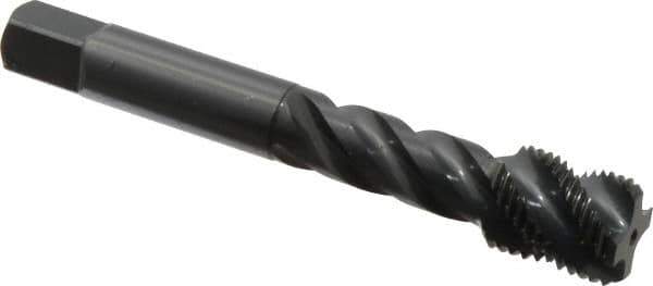 OSG - 9/16-18 UNF 4 Flute Bottoming Spiral Flute Tap - Vanadium High Speed Steel, Oxide Finish, 3-19/32" OAL, Right Hand Flute, Right Hand Thread, H3 - Eagle Tool & Supply