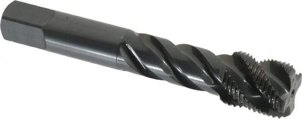 OSG - 3/4-16 UNF 4 Flute 3B Bottoming Spiral Flute Tap - Vanadium High Speed Steel, Oxide Finish, 4-1/4" OAL, Right Hand Flute, Right Hand Thread, H3 - Eagle Tool & Supply