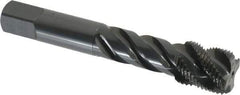 OSG - 3/4-16 UNF 4 Flute 3B Bottoming Spiral Flute Tap - Vanadium High Speed Steel, Oxide Finish, 4-1/4" OAL, Right Hand Flute, Right Hand Thread, H3 - Eagle Tool & Supply