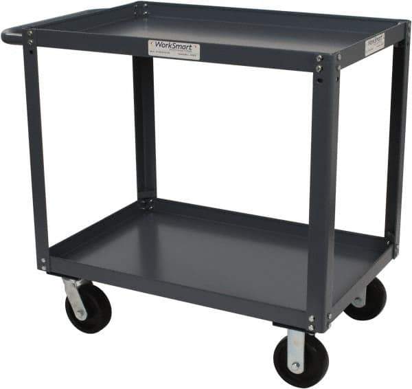 Value Collection - 2,000 Lb Capacity, 24" Wide x 36" Long x 36-1/4" High Service Cart - 2 Shelf, Steel - Eagle Tool & Supply