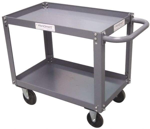 Value Collection - 1,200 Lb Capacity, 24" Wide x 36" Long x 27" High Service Cart - 2 Shelf, Steel - Eagle Tool & Supply