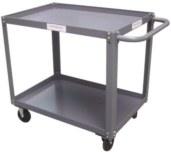 Value Collection - 1,000 Lb Capacity, 24" Wide x 30" Long x 34-5/8" High Service Cart - 2 Shelf, Steel - Eagle Tool & Supply